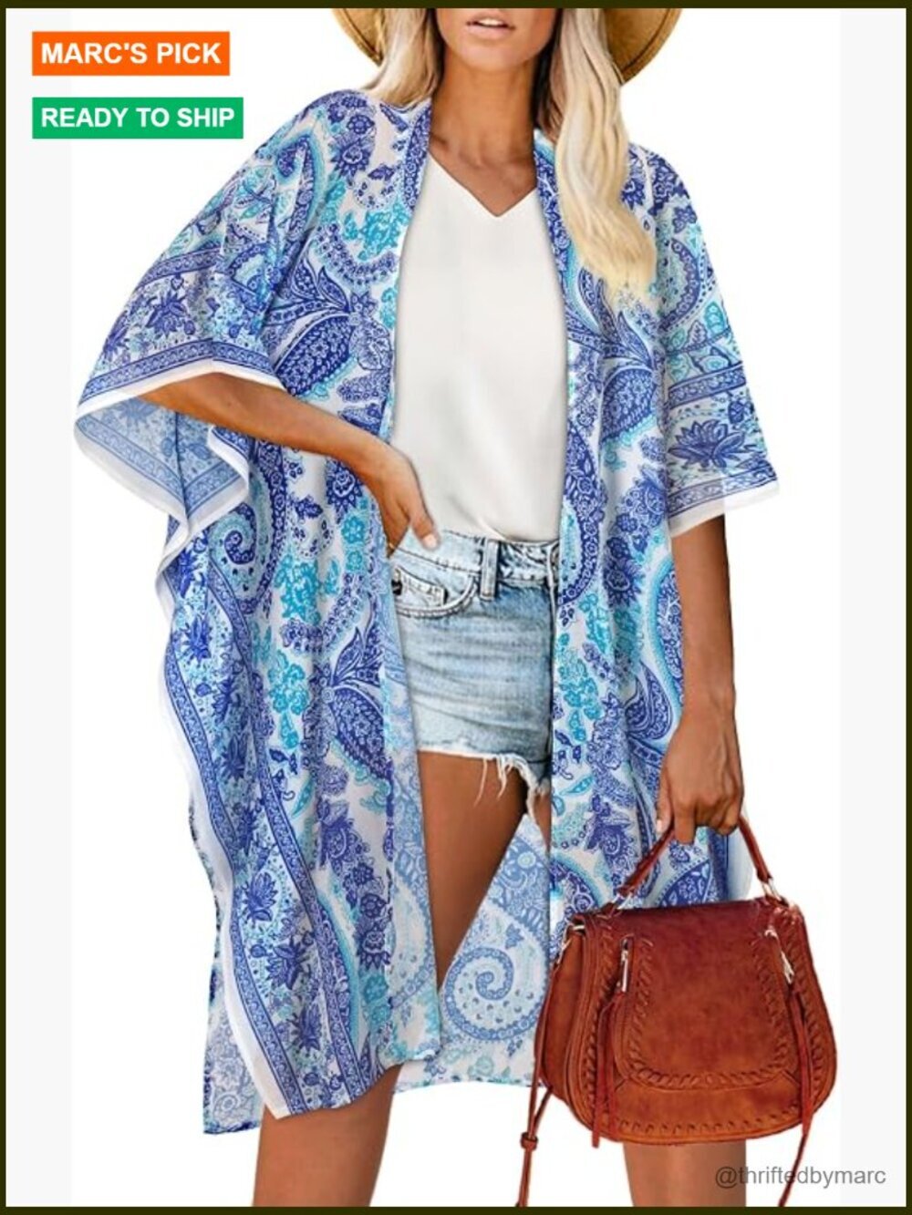 Women's Kimono Beach Cover Up Cardigan Loose Swimwear Summer